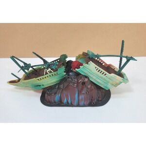 Vtg Sunken Pirate Shipwreck Aquarium Bubbler/Decor Resin Fish Tank Ornament Rock